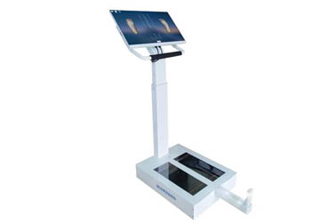 How does the plantar 3D laser scanner evaluate flat feet, high arches and make insoles?